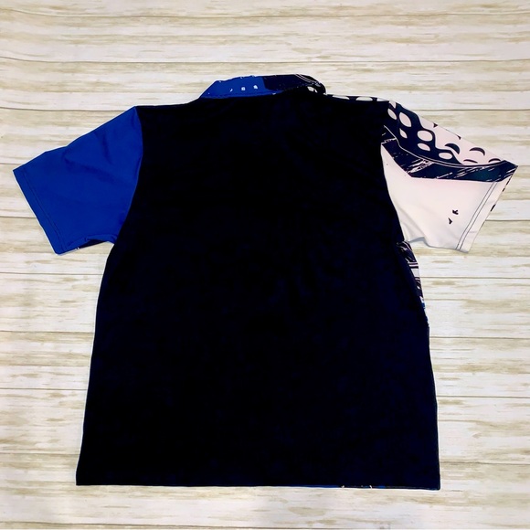 Tatoo Golf Polo Shirt Mens M Blue Black Collection Short Sleeve Skull ⛳️🔥 - Picture 4 of 4